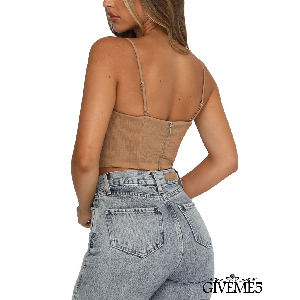 Áo hai dây lửng hở eo quyến rũ thời trang dành cho nữ