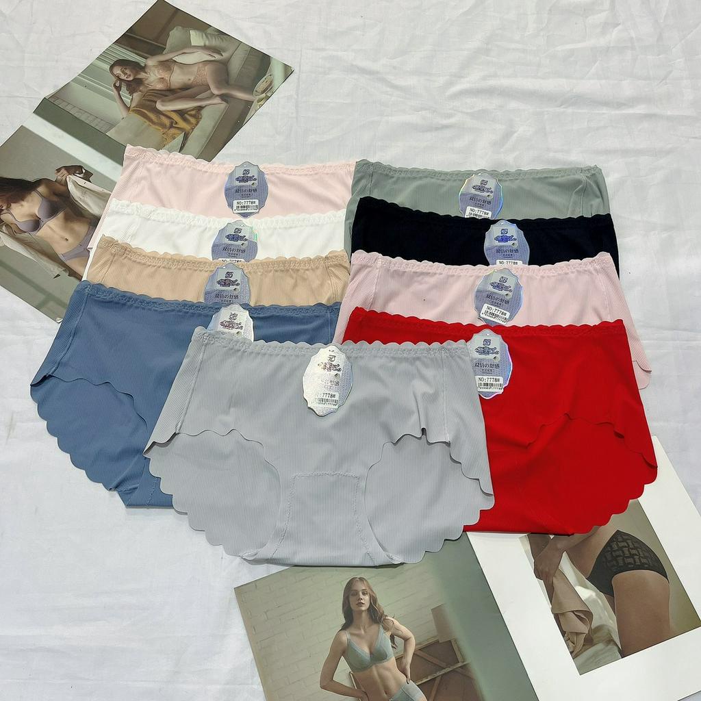 Quần lót nữ su cao cấp 7778 trơn lưng vừa mềm mại thấm hút mồ hôi thoáng mát freesize từ 40kg-60kg