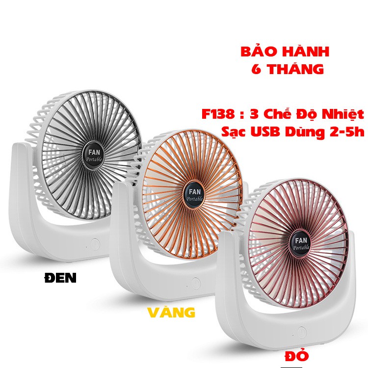 Quạt Tích Điện mini FANPORTABLE , Sạc Tích điện, 3 Chế Độ Gió Mạnh Mẽ, Nhỏ gọn Tiện Lợi Bảo Hành 6 Tháng - HUKA