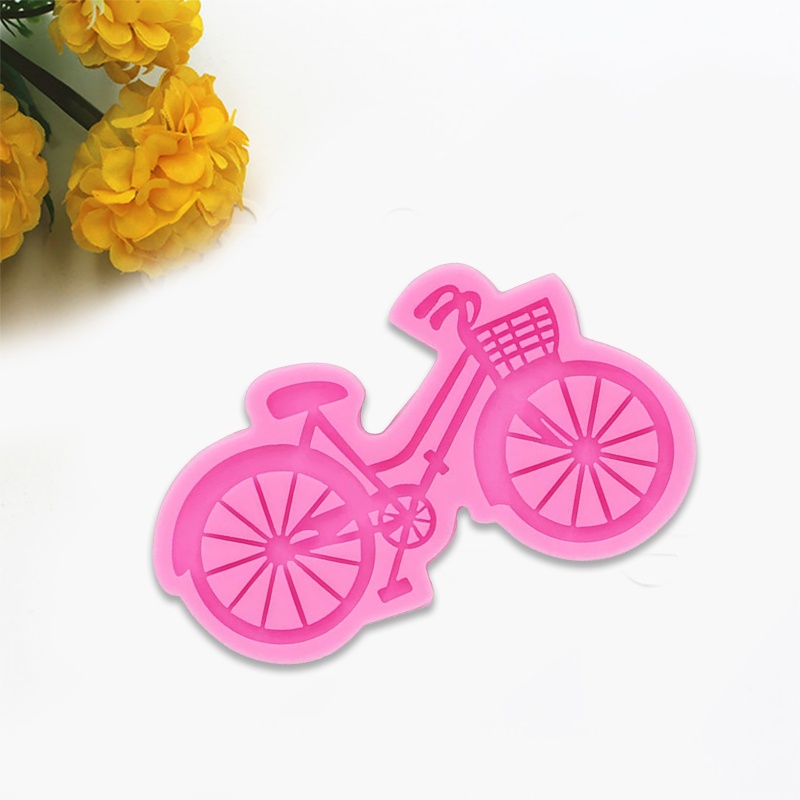 Khuôn Silicone Làm Móc Khóa Hình Xe Đạp Xinh Xắn