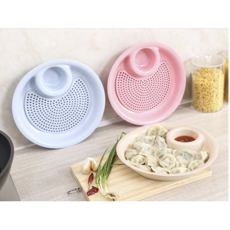 Đĩa Đựng Trái Cây - Dĩa Đựng Đồ Ăn Tích Hợp Bát Nước Chấm Có Khay Hứng Nước 9423