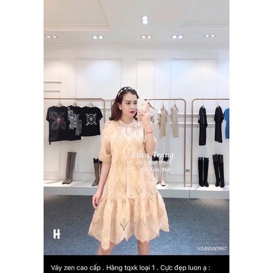 Đầm suông ren Quảng Châu .Váy suông đuôi cá chất ren cao cấp