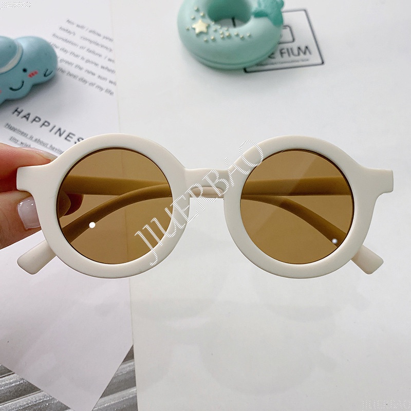 Mắt Kính Gọng Nhựa Tròn Chống Bức Xạ UV380 Dễ Thương Thời Trang Cho Bé