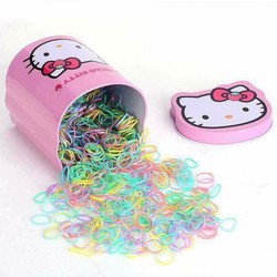 Hộp 2000 chun buộc tóc cho bé có hộp đựng hello kitty cho bé gái - CAM KẾT RẺ NHẤT BÁN ĐẢO ĐÔNG DƯƠNG