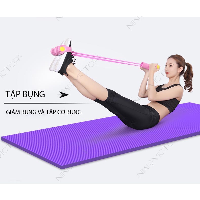 Dây Kéo Tập Gym Đàn Hồi 4 Ống Cao Su Dây Kéo Tập Cơ Bụng Thông Minh Dây Kháng Lực Tập Thể Dục Tại Nhà