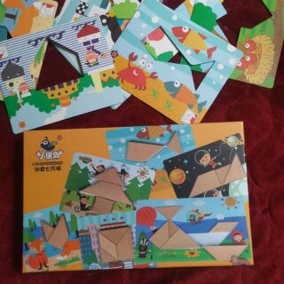 ♥️XẢ HÀNG♥️GHÉP HÌNH TANGRAM - Đồ chơi sáng tạo, phát triển tư duy logic cho trẻ 4+