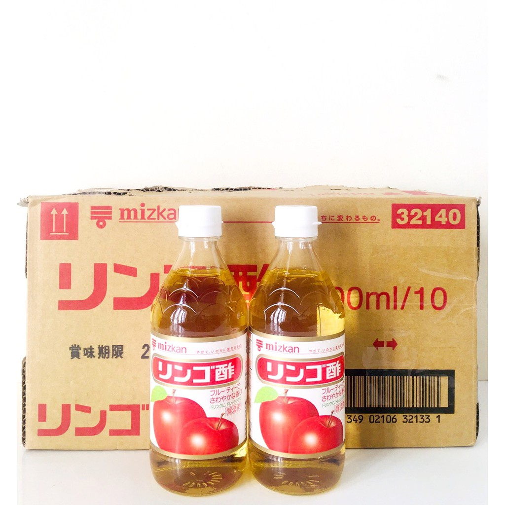 Giấm thực vật ngũ cốc Tamanoi 500ml, Hinode 1 lít và Giấm táo Mizkan 500ml nội địa Nhật Bản