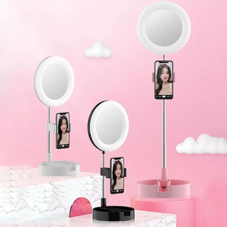 ĐÈN LED LIVE TREAM G3 TÍCH HỢP GƯƠNG TRANG ĐIỂM KÈM GIÁ ĐỠ ĐIỆN THOẠI ĐỂ BÀN CÓ THỂ GẤP GỌN ĐA NĂNG