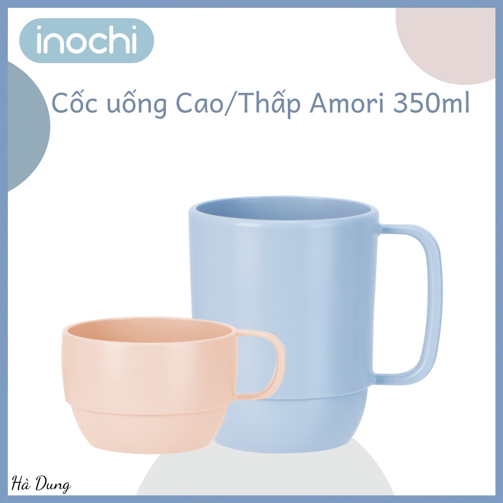 Cốc Nước, Cốc Nhựa Uống Nước Cao/Thấp 350ml Tiêu Chuẩn Nhật Bản AMORI Inochi