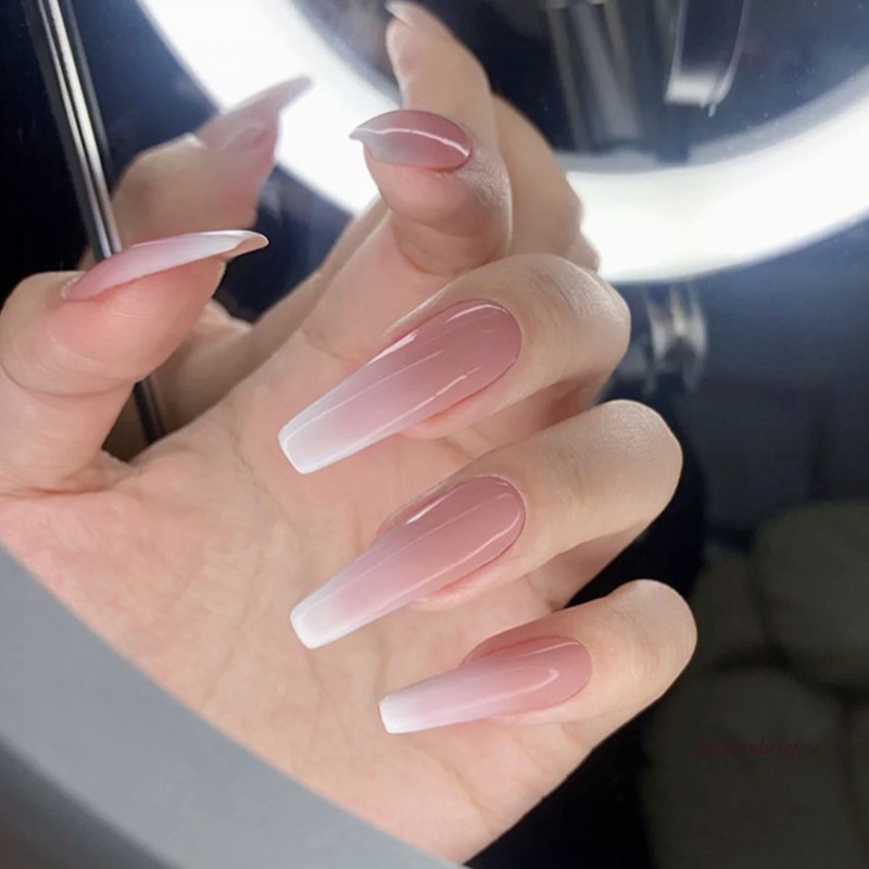 [Hàng mới về] Set 24 Móng Tay Giả Màu Gradient Thời Trang