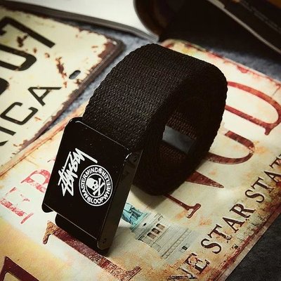 Thắt lưng vải canvas phối khóa kiểu hip-hop Hàn Quốc cá tính cho nam
