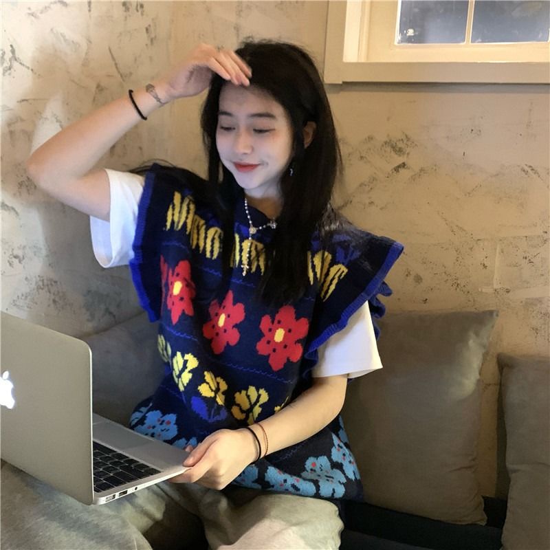 Áo len không tay dáng rộng thiết kế mới thời trang dành cho nữ