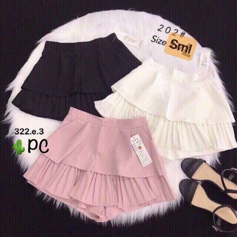 [Mã FASHIONGREEN44 giảm 10K đơn 50K] Chân Váy Tầng Xếp Ly Trong Có Quần - C&B | BigBuy360 - bigbuy360.vn