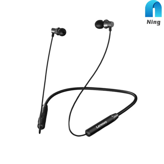Tai nghe đeo cổ không dây bluetooth 5.0 âm thanh nổi từ tính ipx5 chống nước Lenovo he05