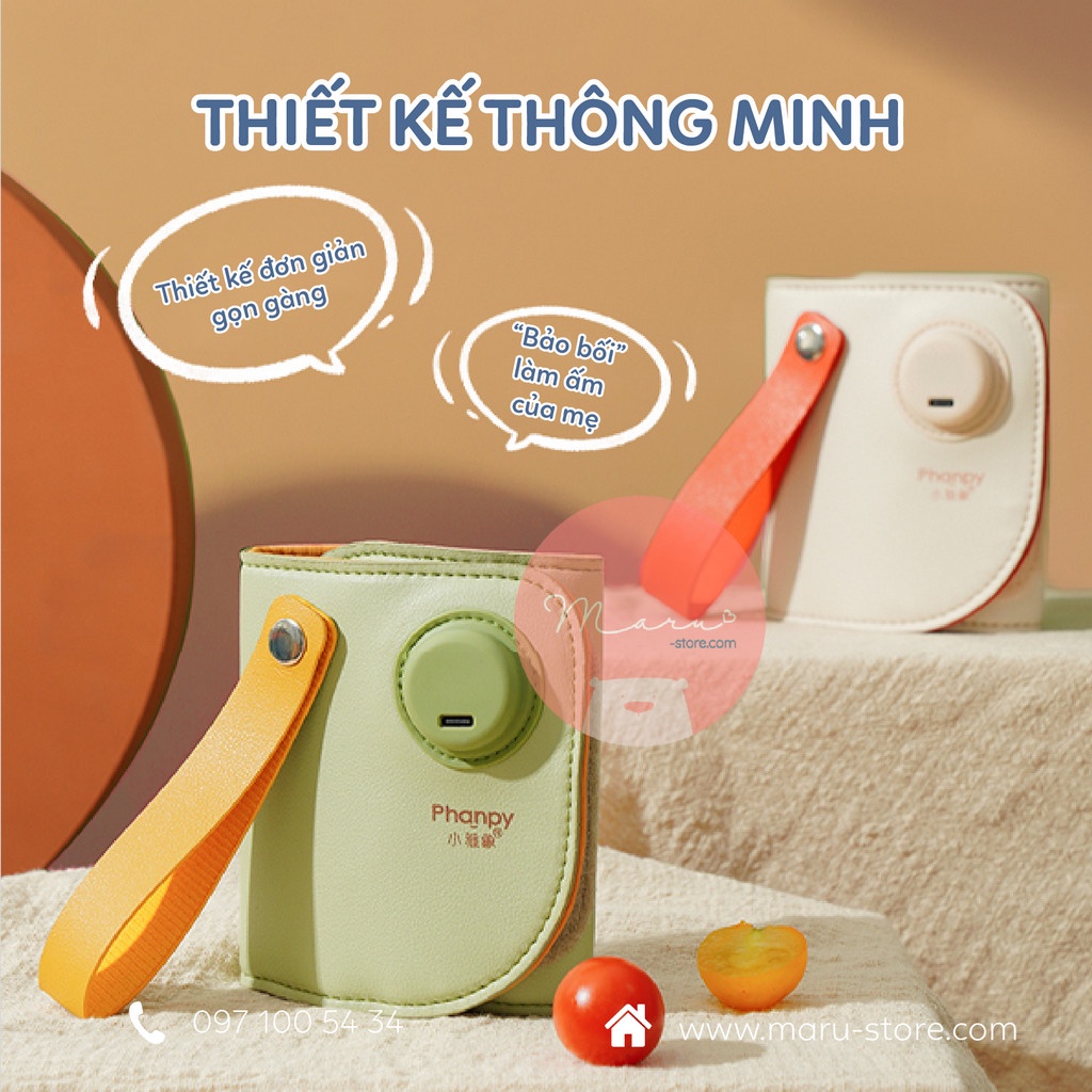 Túi giữ ấm bình sữa di động PHANPY