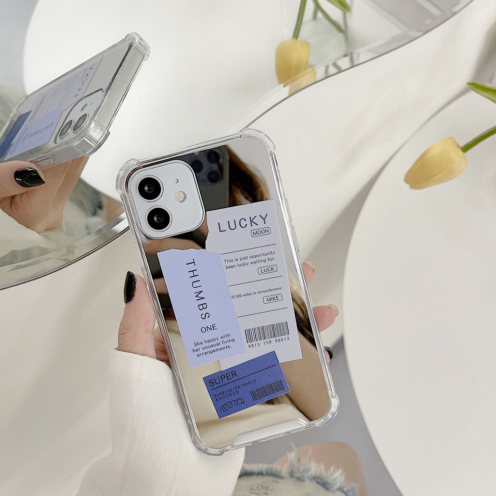 Ốp lưng iphone Ốp Điện Thoại TPU Mặt Gương Họa Tiết Thời Trang Cho iPhone 11 Pro Max 12 Pro Max 7 Pl Dinuo case