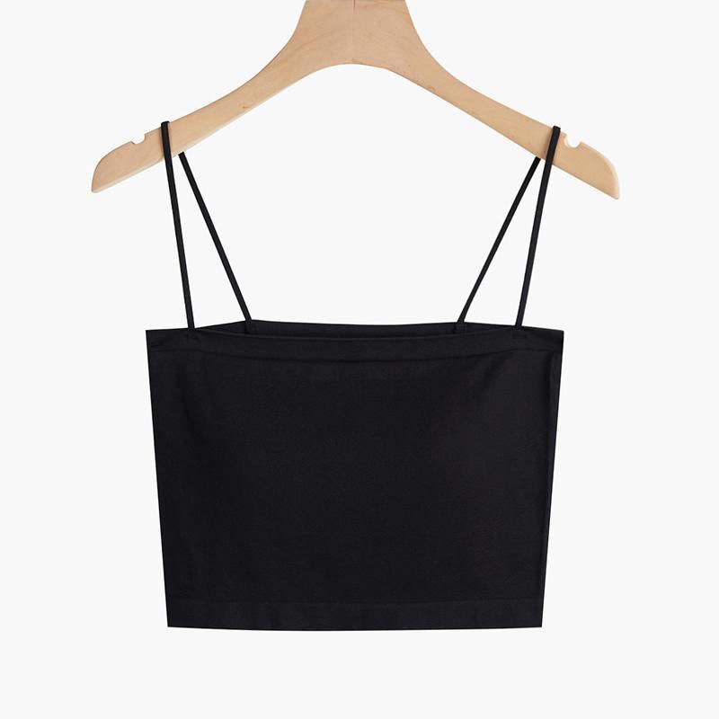 Áo lót nữ bra 2 dây mảnh form croptop chất cotton siêu co giãn có mút ngực YUKAGO S281 | BigBuy360 - bigbuy360.vn