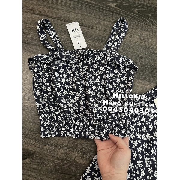 B161 - Set bộ váy hoa nhí liti bé gái