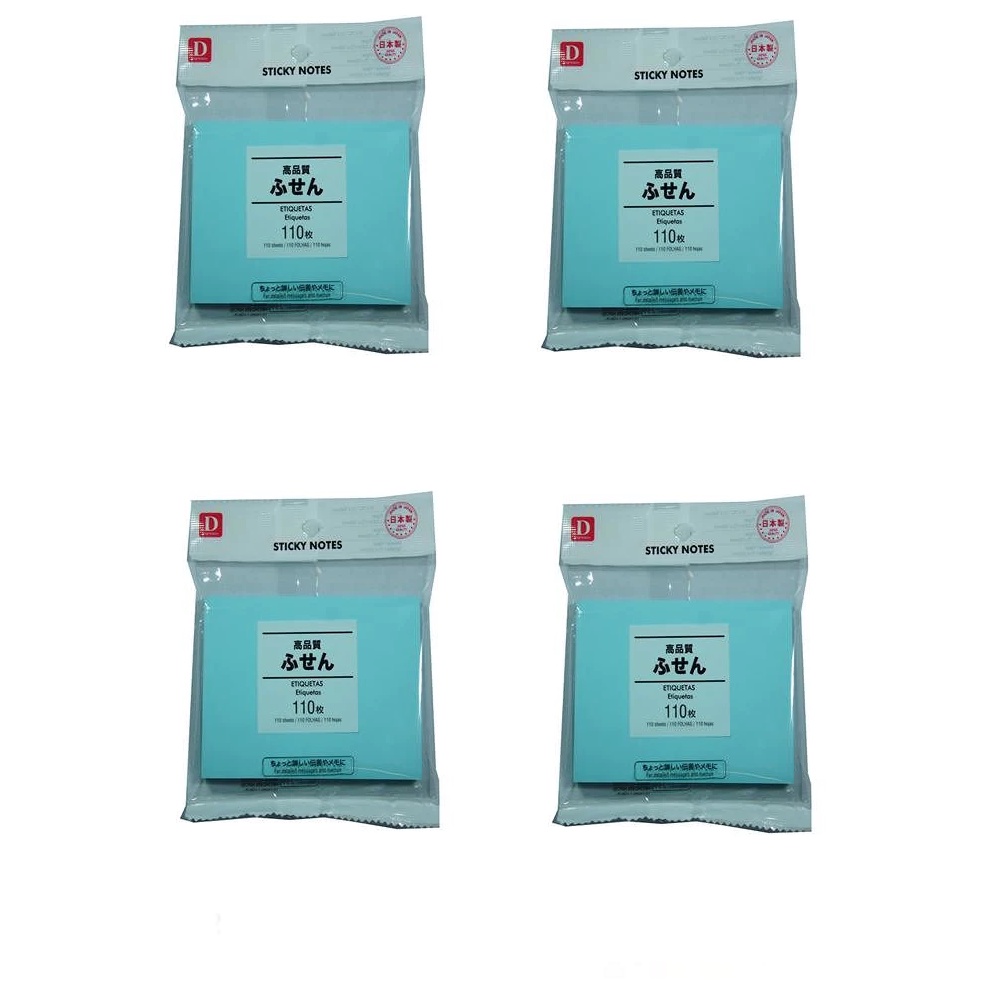 Daiso Giấy Ghi Chú Sticky Notes-239 75X100Mm 110Sheets Pastel Blue