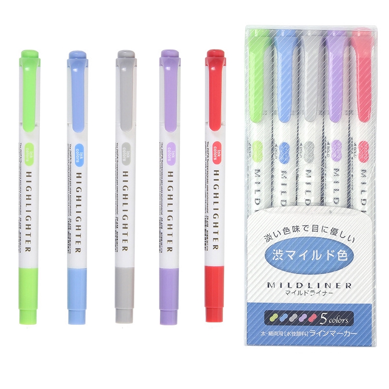 Set 5 bút dạ quang thiết kế chất lượng cao