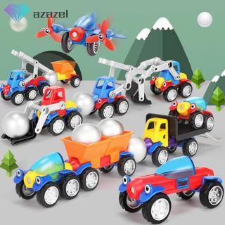 Children Educational Hands-on Engineering Truck 3D Magnetic Creative Car Building Blocks Toys