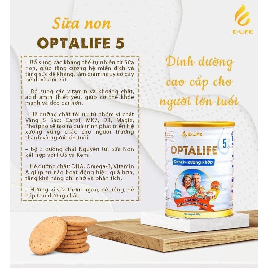 Sữa non Optalife 5 Canxi- Dành cho người lớn và người cao tuổi