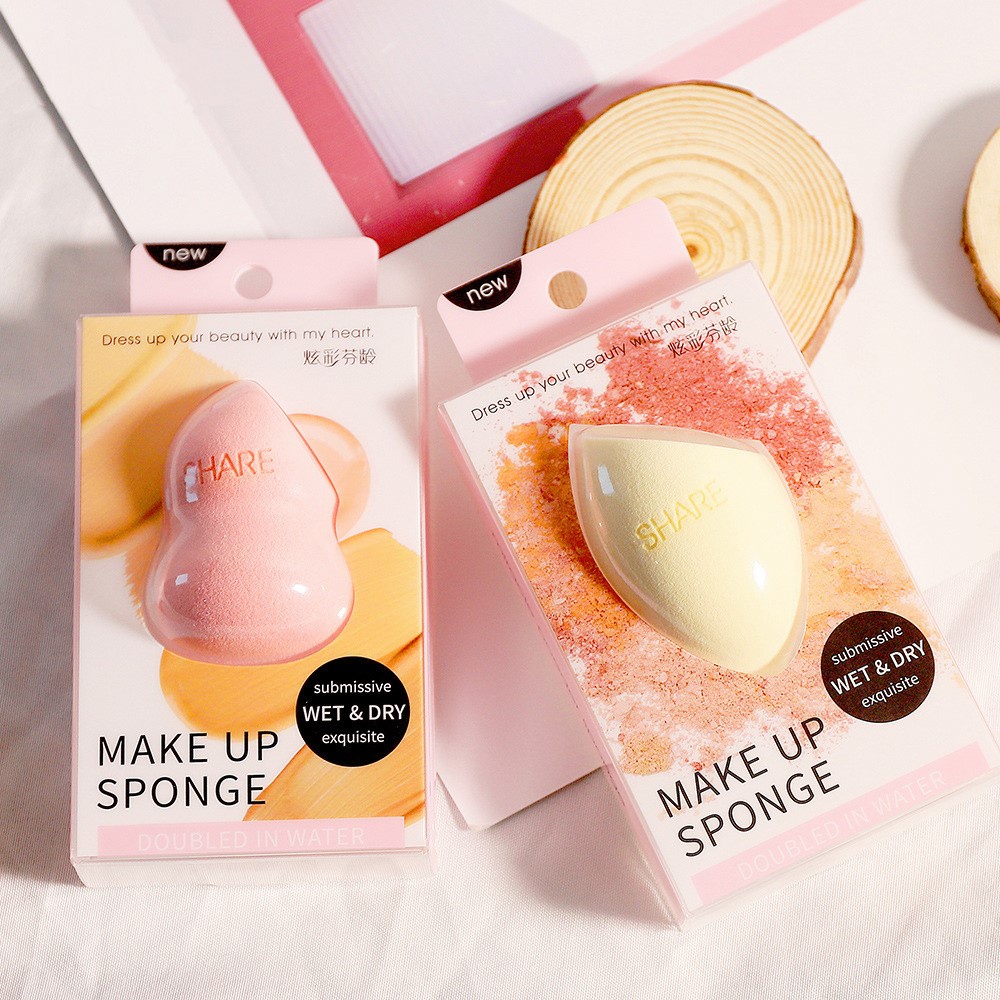 [1 cái] Mút trang điểm cao cấp Share Makeup Sponge đánh nền, che khuyết điểm