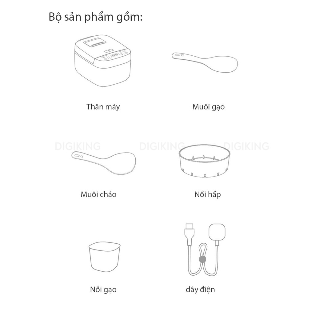 Nồi cơm điện thông minh Xiaom Mijia C1 | BigBuy360 - bigbuy360.vn