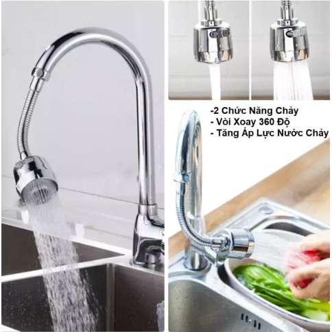 [SIÊU KHUYẾN MÃI] ĐẦU VÒI NƯỚC RỬA CHÉN TĂNG ÁP 2 CHẾ ĐỘ PHUN (CHIỀU DÀI 20CM)