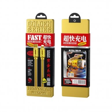 Cáp sạc siêu nhanh Cáp dữ liệu 20W WDC-163 hộp sắt