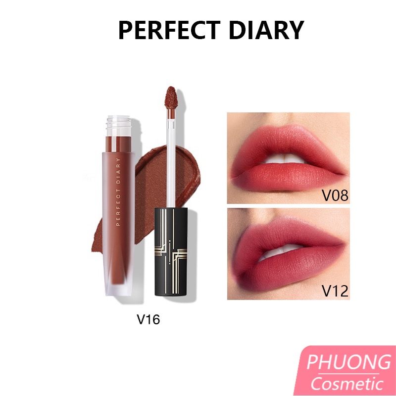 Son Kem PERFECT DIARY Velvet Nhung Lì Màu Sắc Thời Trang