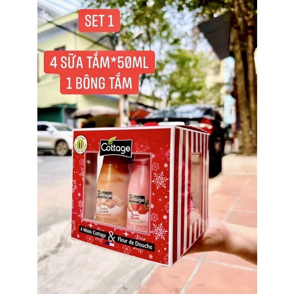 SET 4 SỮA TẮM COTTAGE PHÁP HÀNG CHÍNH HÃNG