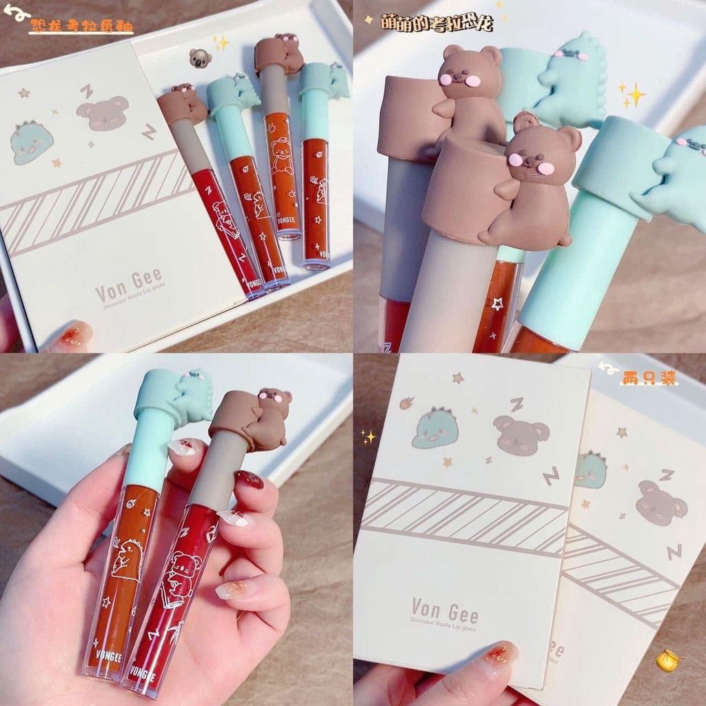 HOT HOT !!! Set 2 cây son thỏ siêu dễ thương