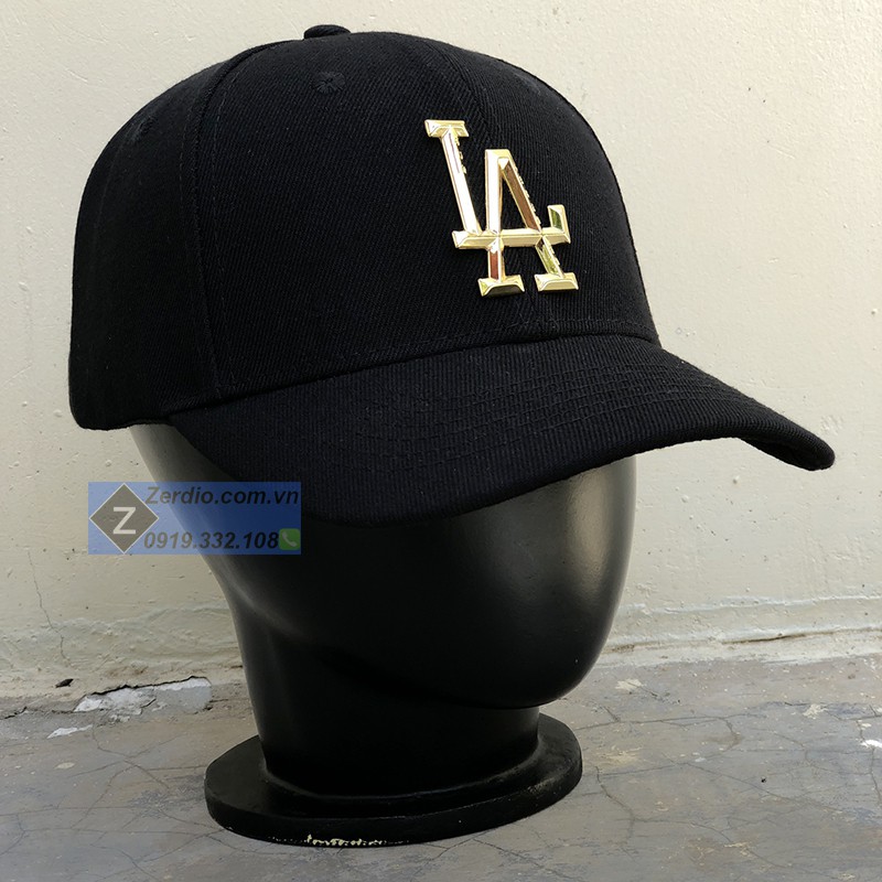 Nón lưỡi trai LA logo kim loại cực chất cho nam và nữ full tem tag - M116