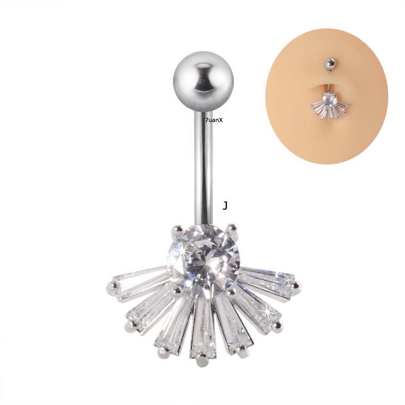 Khuyên rốn bằng thép không gỉ 14g