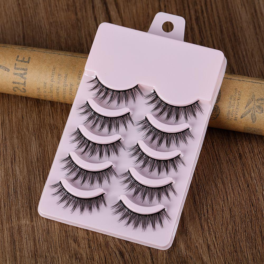 Bộ 5 Cặp Lông Mi Giả Nhiều Lớp Có Thể Tái Sử Dụng 3D Phong Cách Lolita
