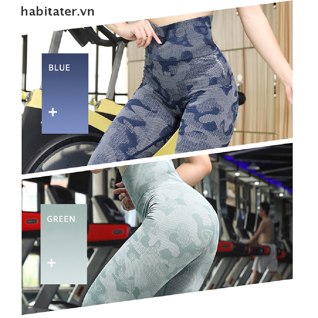 Quần Legging Thể Thao Nâng Mông Lưng Cao Không Đường May Họa Tiết Rằn Ri Thời Trang Tập Yoga Cho Nữ