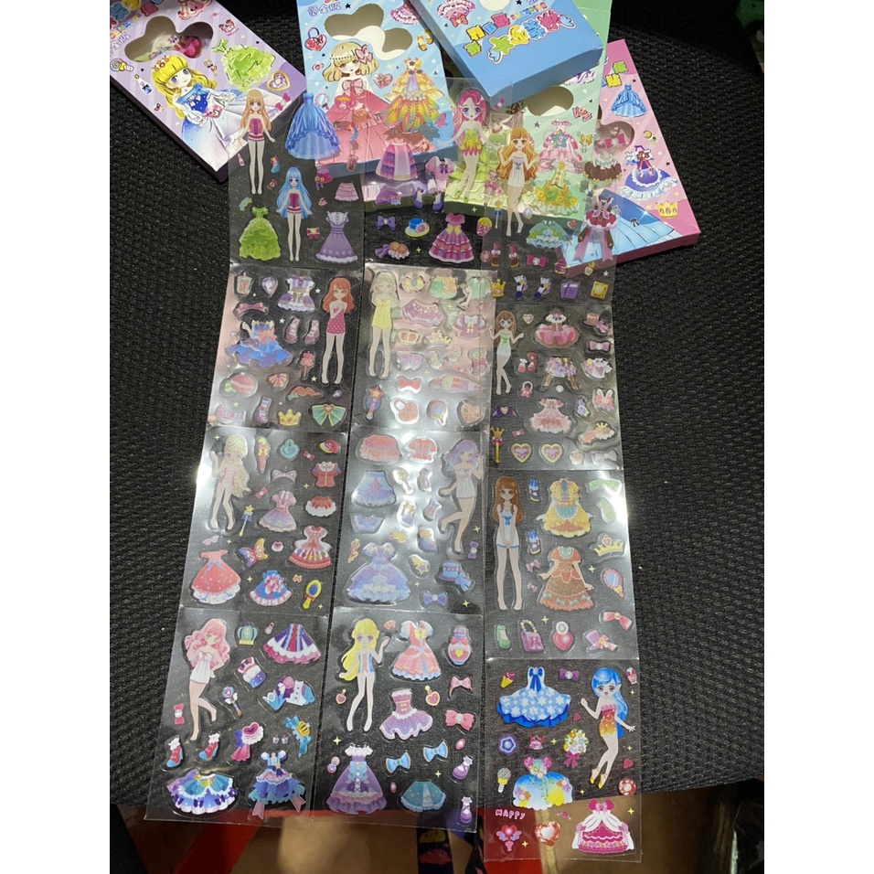Sticker Hình Trong Phối Đồ Cho Công Chúa (Hộp 4 Miếng Hình Ngẫu Nhiên Siêu Nhiều Hình Đẹp)