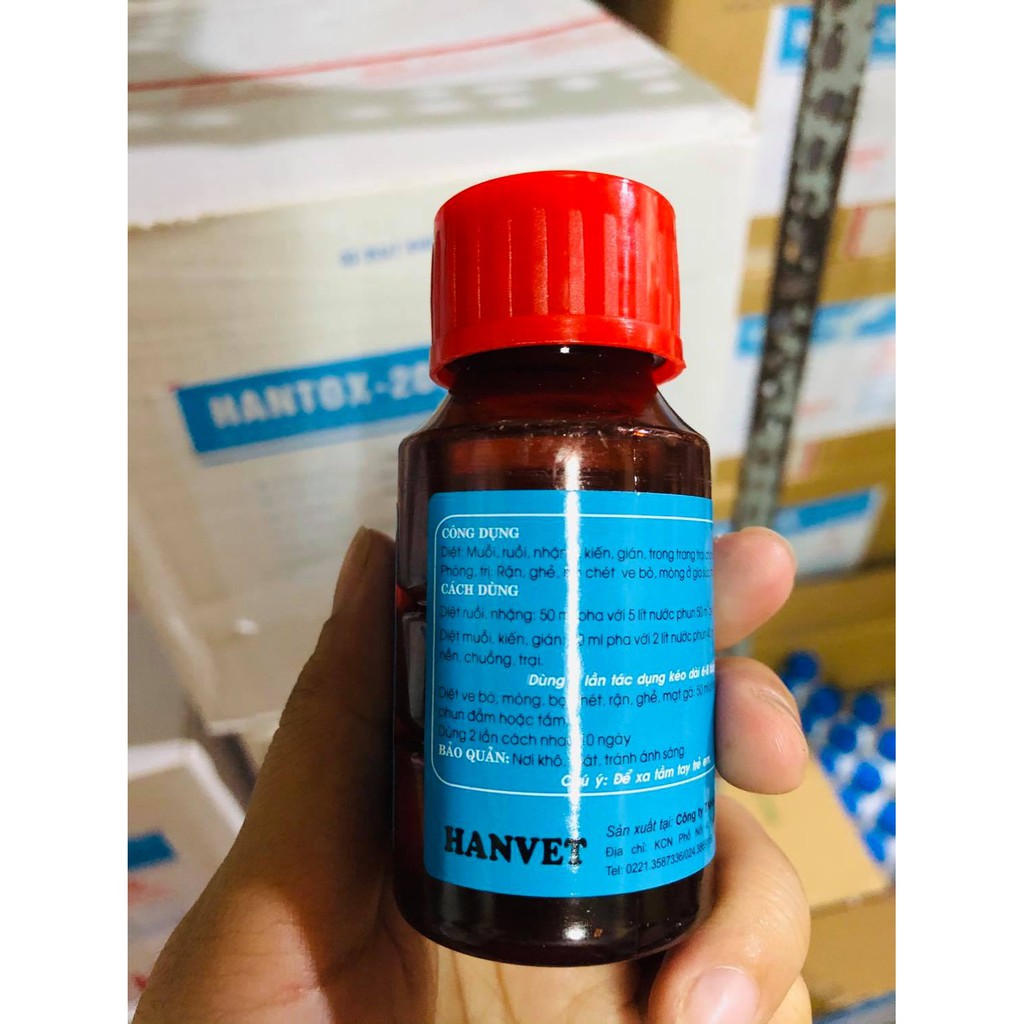 Hantox 200 (50ML) - Xịt muỗi, mạt gà, kiến, gián, rận, ve