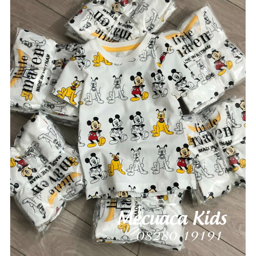 [2-7y] Áo phông cotton/áo cộc tay cotton disney/mickey cho bé/bé trai little maven