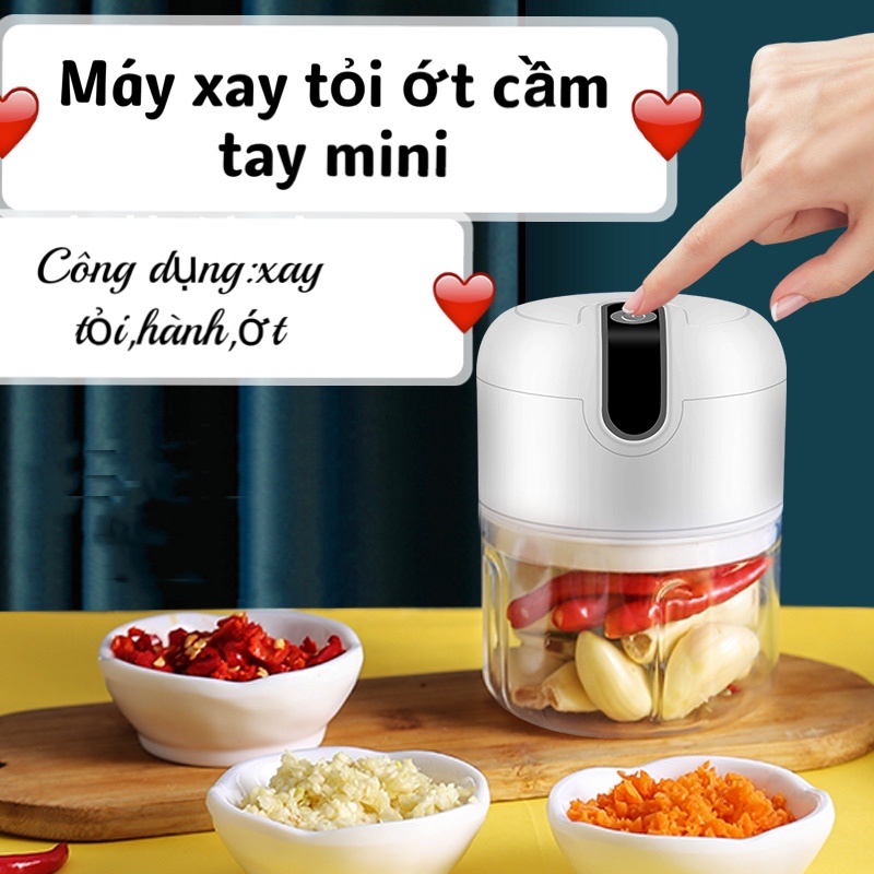 Máy Xay Tỏi Ớt Cầm Tay Mini Siêu Tiện Lợi