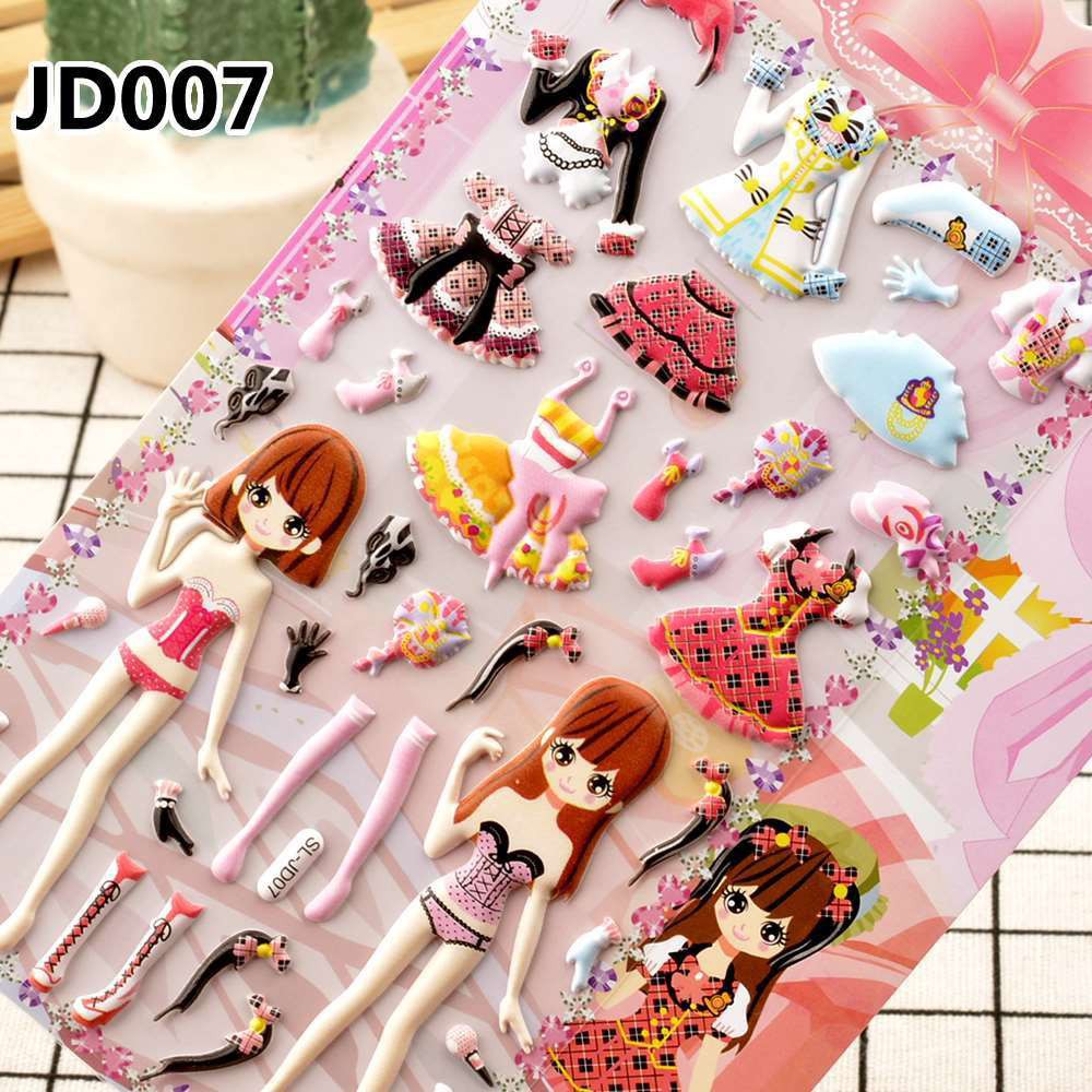 Bộ Búp Bê Barbie 3d Bằng Giấy Hình Cô Gái Mặc Quần Áo Dễ Thương Cho Bé Gái