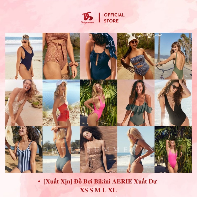 Áo Tắm Đồ Bơi Bikini 1 Mảnh Aerie Xuất Dư XS S M L XL