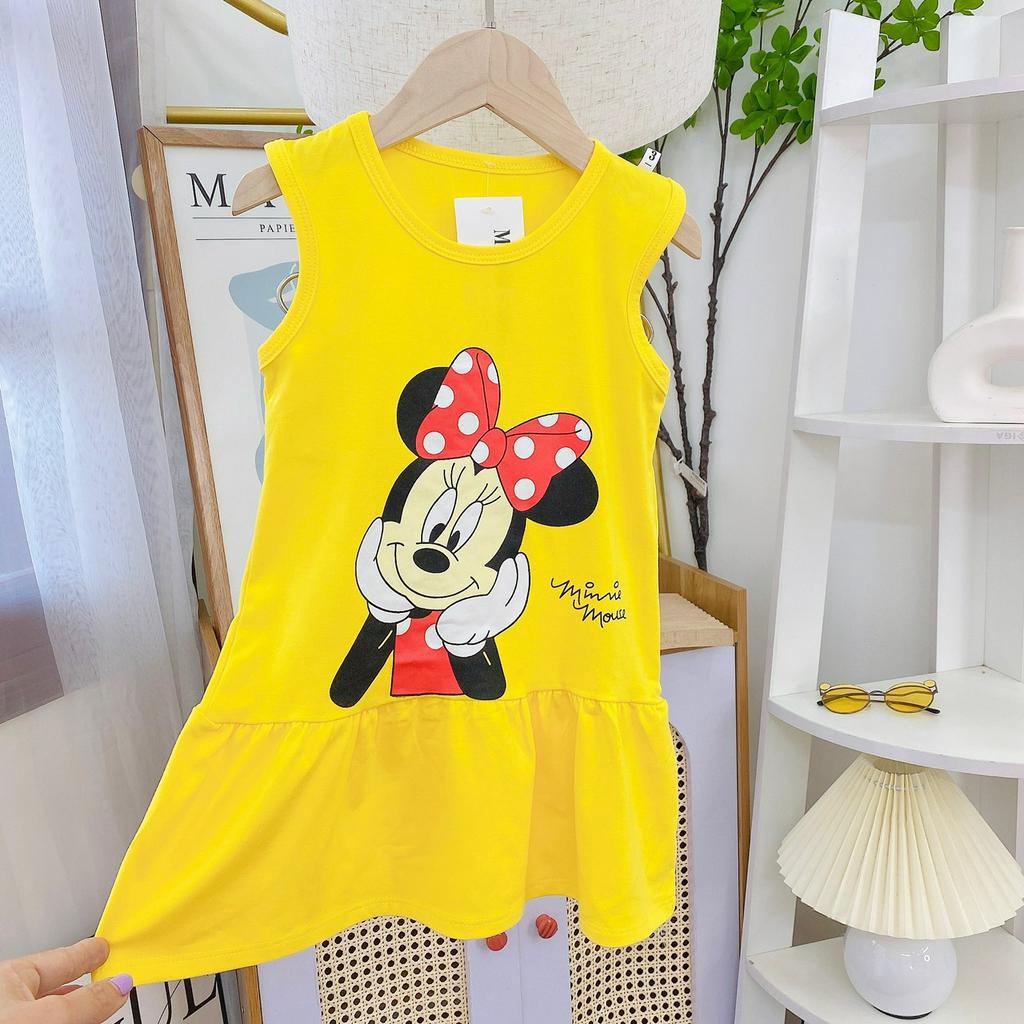 Váy ba lỗ 2 tầng in hình 5D chuột mickey