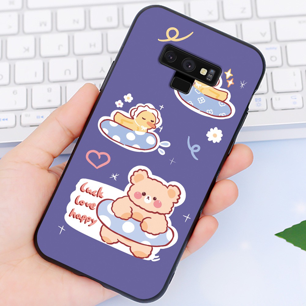 Ốp Samsung 😍 Ốp lưng Samsung Note 9 Cute Bear nhựa cao cấp viền silicon - Banana Store