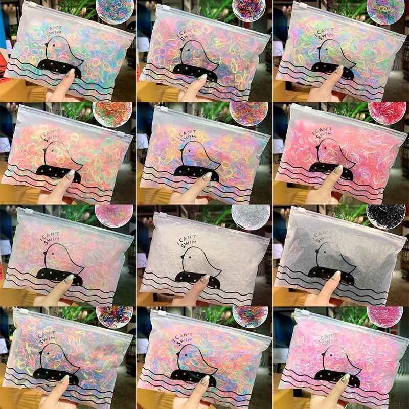 Set 1000 Dây Cột Tóc Nhiều Màu Dễ Thương Cho Nữ