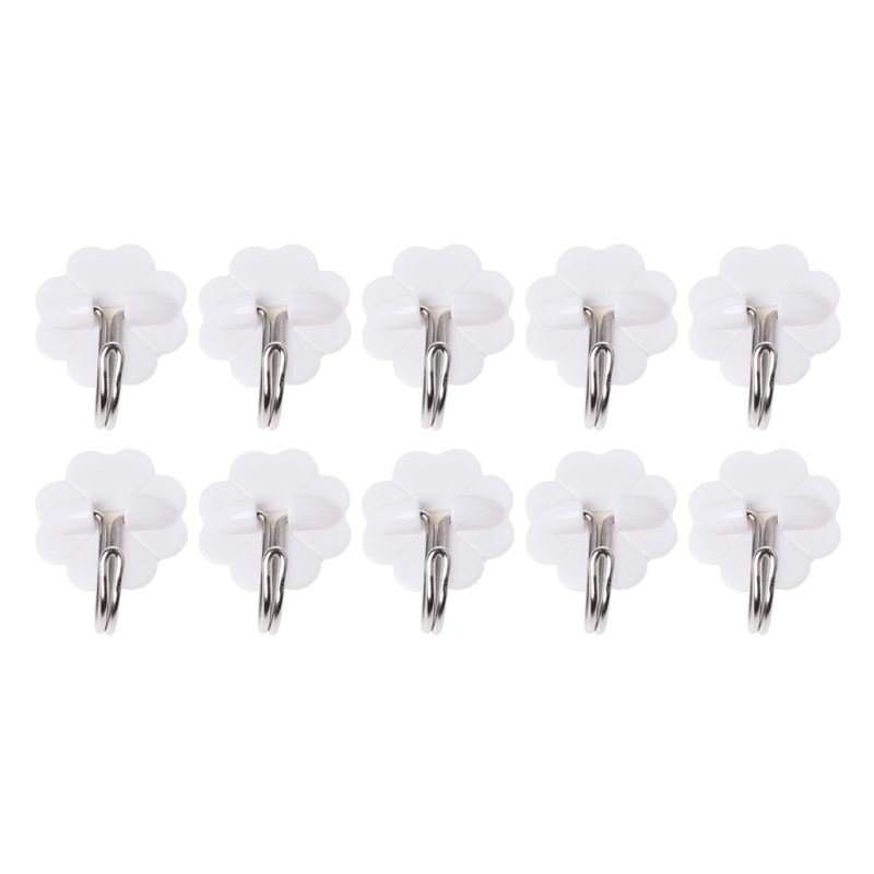 Set 10 Móc Dán Tường Bằng Nhựa Bền Chắc Tiện Dụng