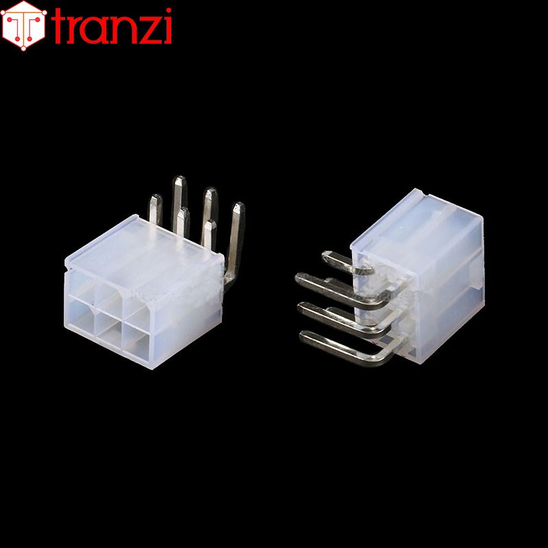 Giắc cắm header 4.2mm 5569 2x3P chân cắm cong trắng - túi 10 cái