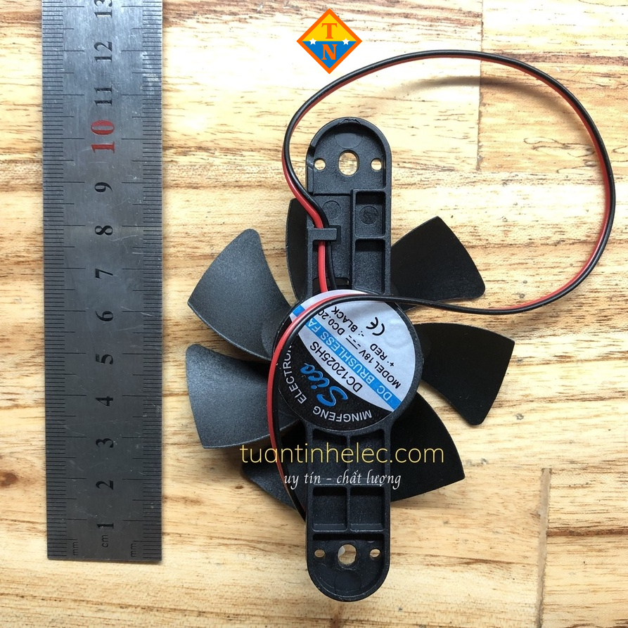 Quạt bếp từ, bếp hồng ngoại 18Vdc  đường kính 7.5cm # phụ tùng bếp từ
