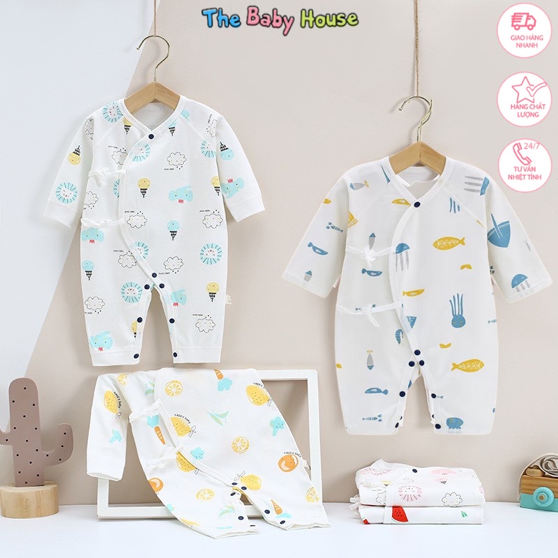 Bộ Áo Liền Thân Cho Bé  𝐅𝐑𝐄𝐄𝐒𝐇𝐈𝐏 Bodysuit Dài Tay Phong Cách Nhật Bản Dễ Thương Cho Bé